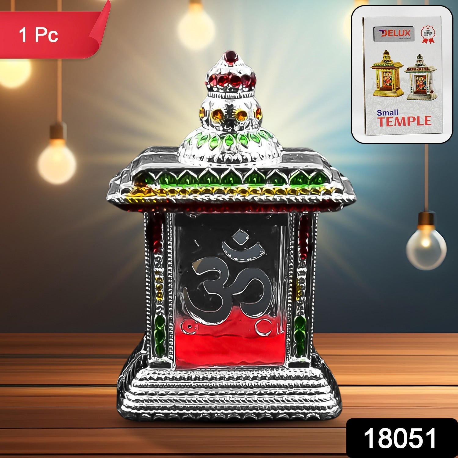 Om Temple – Adhesive Car Dashboard & Home Mandir Decor | Velvet Wheels Secondary image