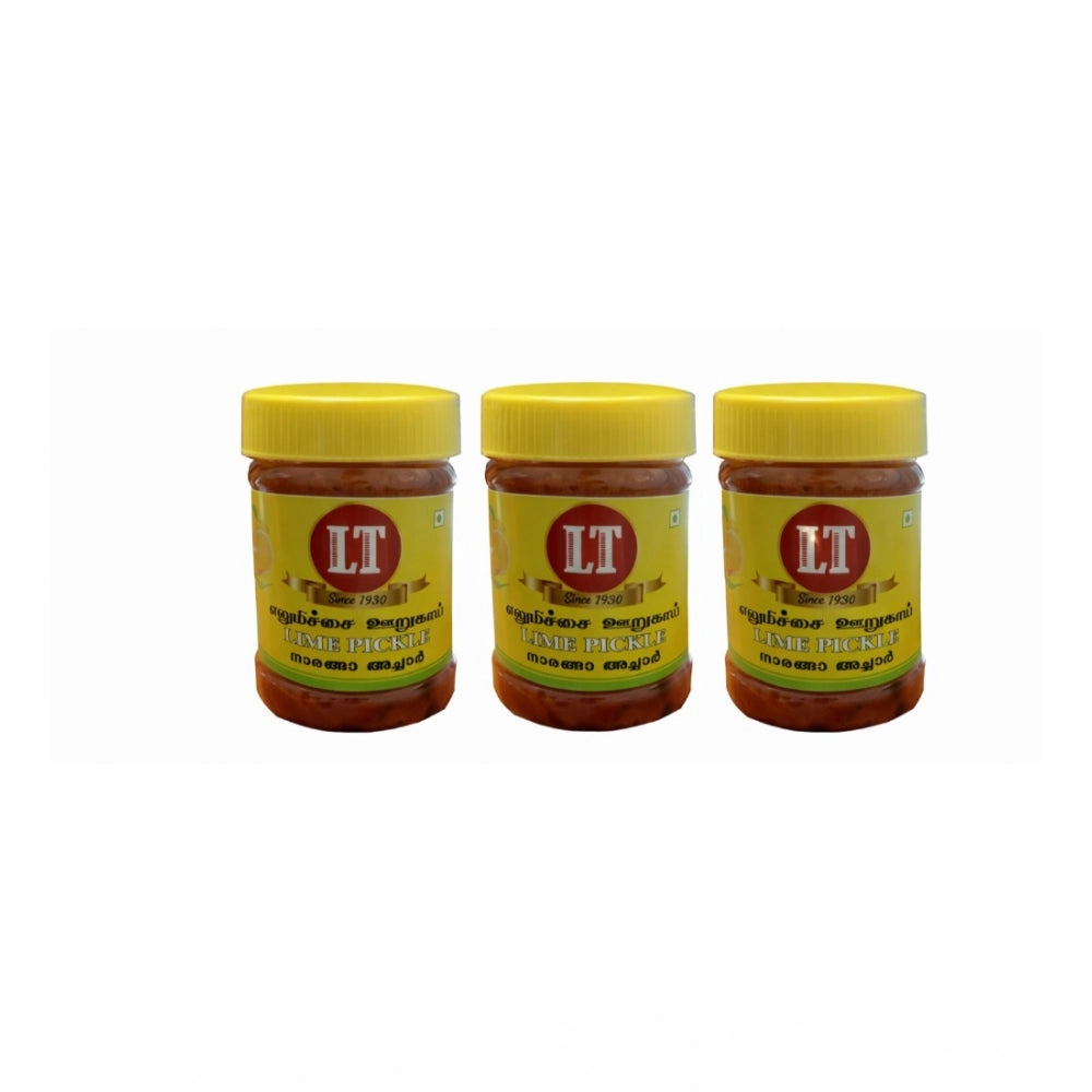 Generic Pack of_3 300GM LT Lemon Pickle Traditional Digestive Side Dish (Red) Main image