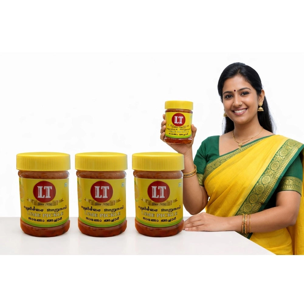 Generic Pack of_3 300GM LT Lemon Pickle Traditional Digestive Side Dish (Red) Secondary image