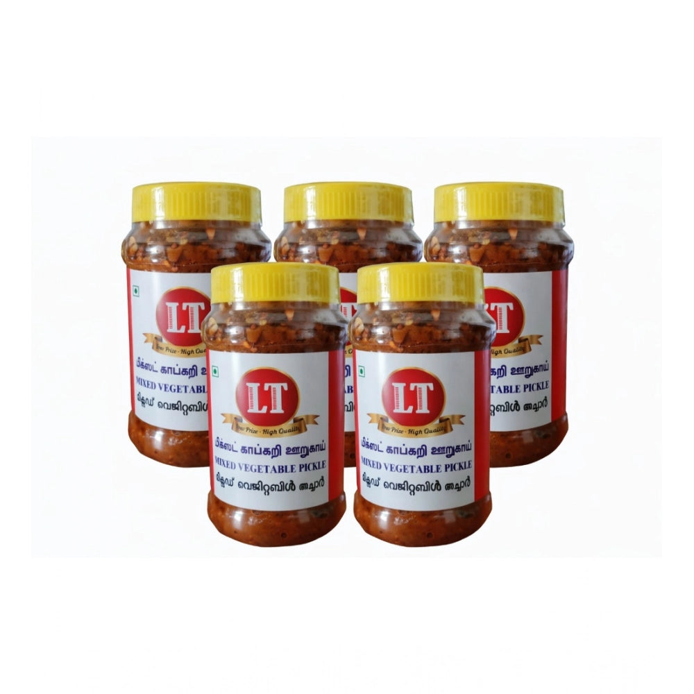 Generic Pack of_5 100GM LT Mixed Veg Pickle Traditional Digestive Side Dish (Red) Main image
