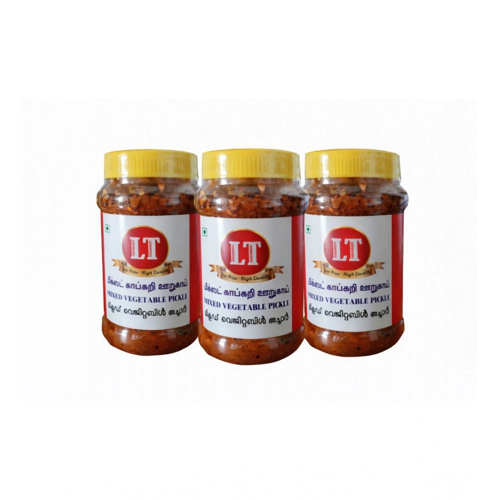 Generic Pack of_3 300GM LT Mixed Veg Pickle Traditional Digestive Side Dish (Red) Main image