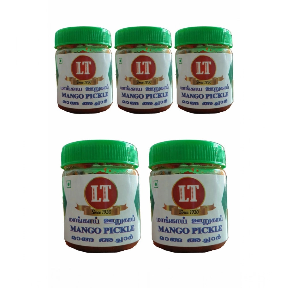 Generic Pack of_5 100GM LT Mango Pickle Traditional Digestive Side Dish (Red) Main image