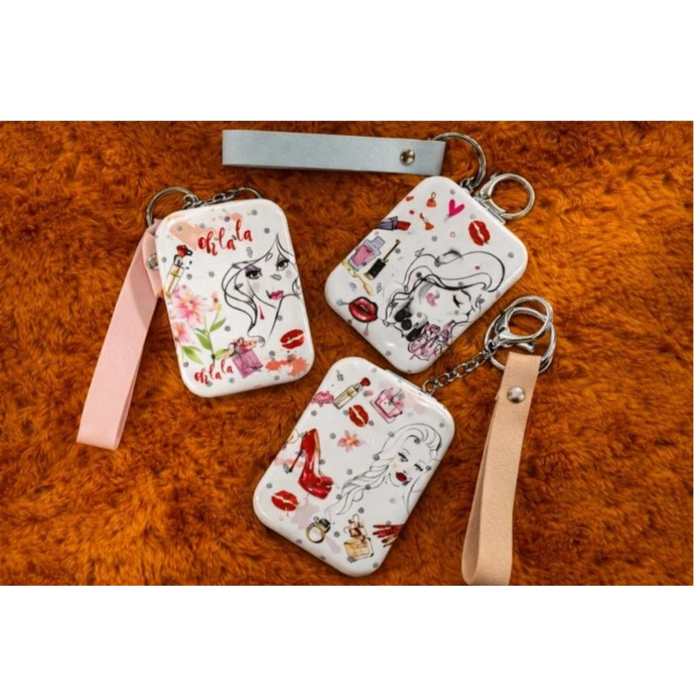 Generic Metal Rectangle Size Pocket Mirror (Multicolor) Main image
