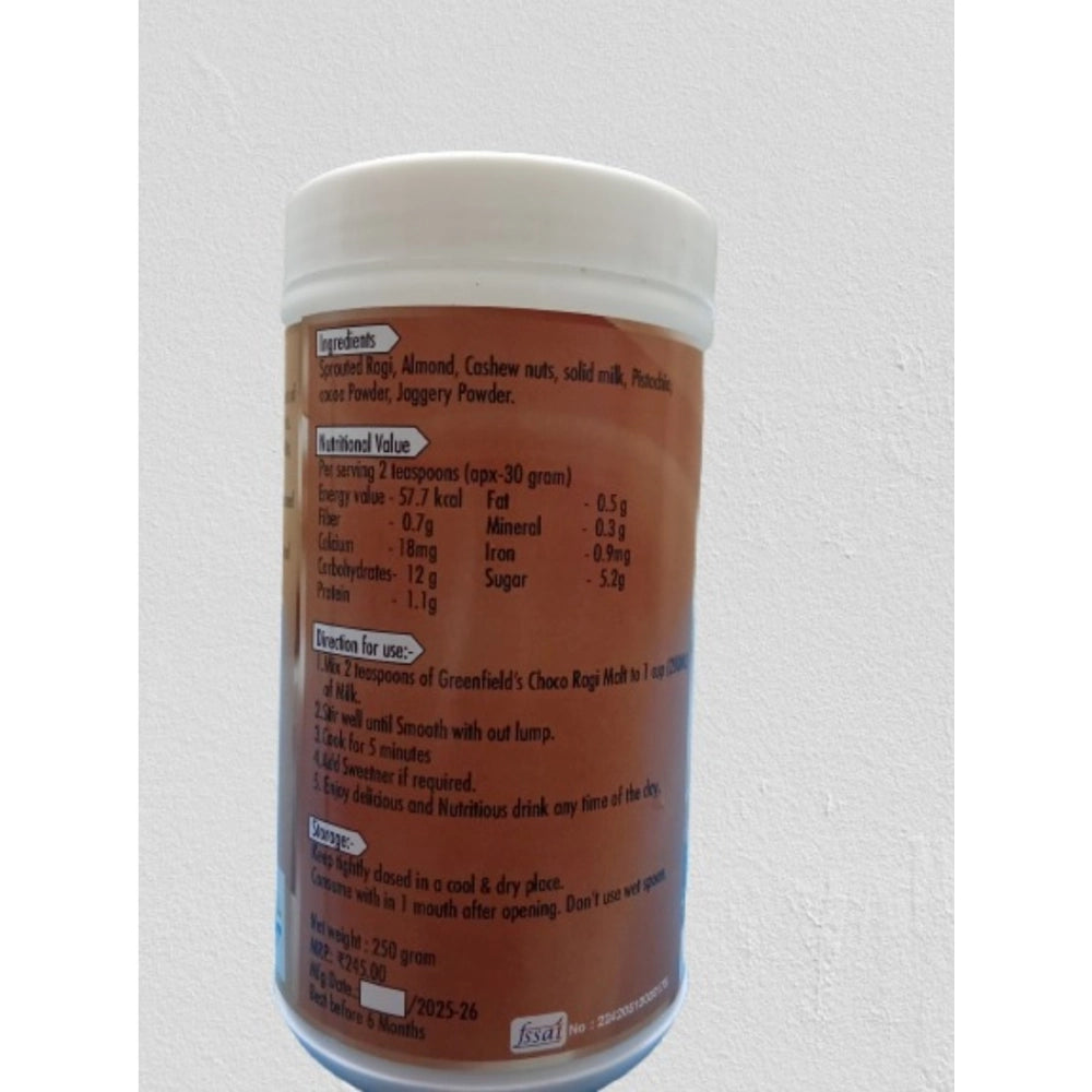 Generic Greenfield'S Sprouted Choco Ragi Malt (250GM) Secondary image