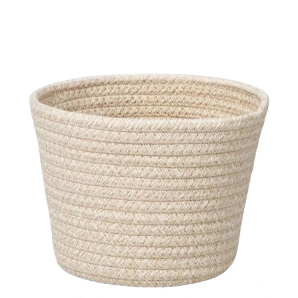 Generic Cotton Pack Of_2 White Pen Holder Storage Basket For Clothes (White)