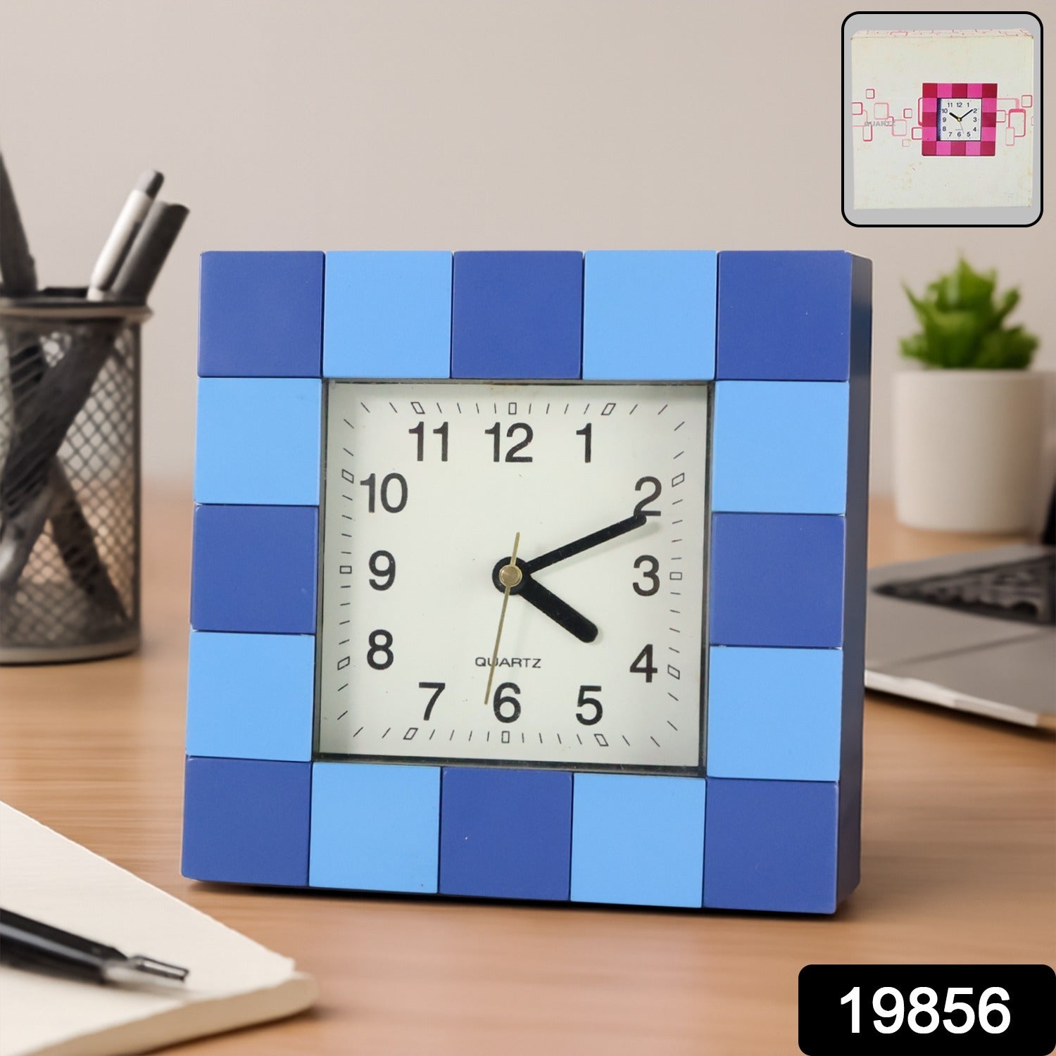 Table Clock – Modern Square Quartz for Desk, Office & Home Decor Secondary image