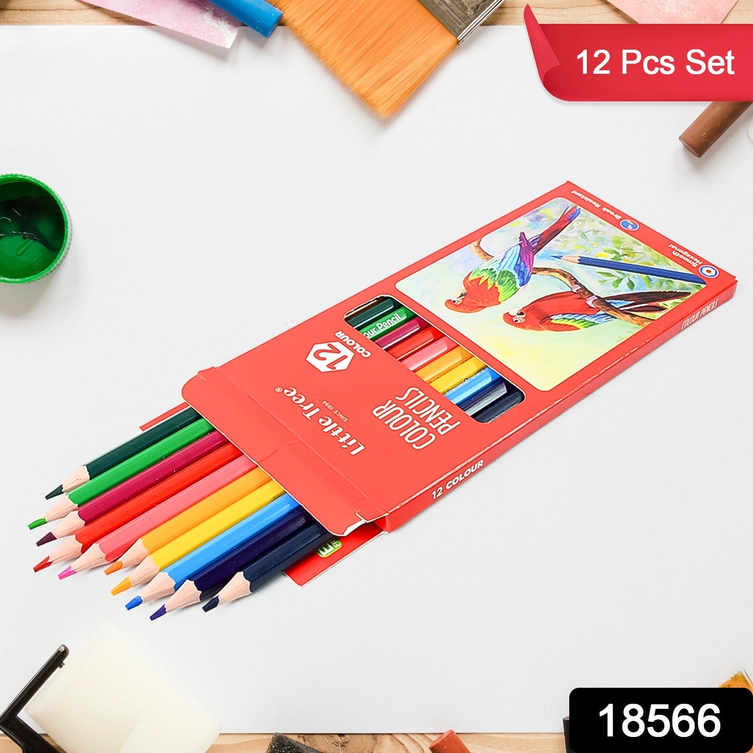 Colored Pencils Set – 12 Vibrant Shades for Art | Craftily Secondary image