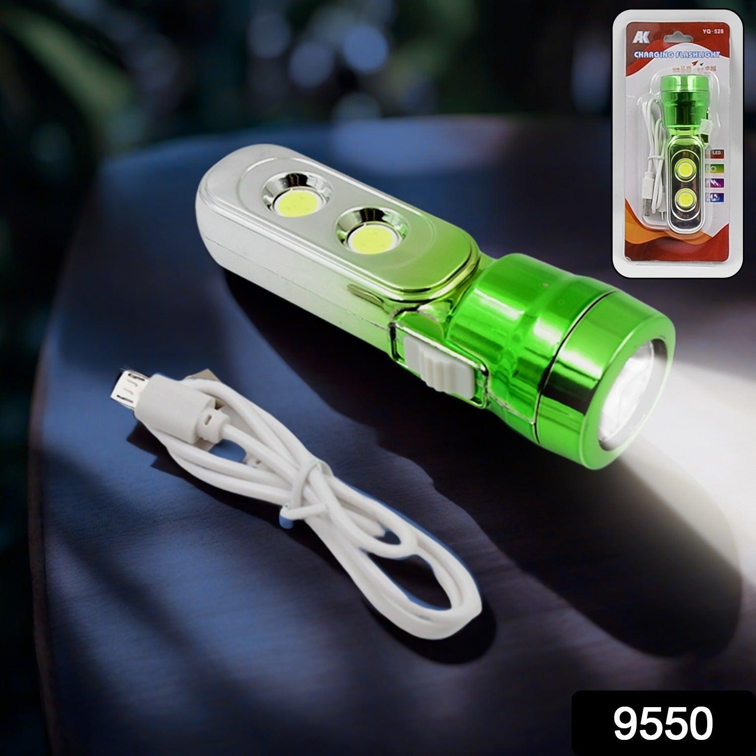 USB Rechargeable Torchlight – 3 LED Multi-Function | Poravar Secondary image