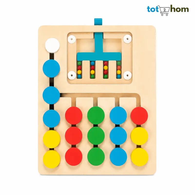 Wooden Colour Matching & Sorting Activity Board for Kids – Educational Learning Toy, Colour Recognition, Fine Motor Skills & Hand-Eye Coordination