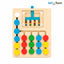 Wooden Colour Matching & Sorting Activity Board for Kids – Educational Learning Toy, Colour Recognition, Fine Motor Skills & Hand-Eye Coordination