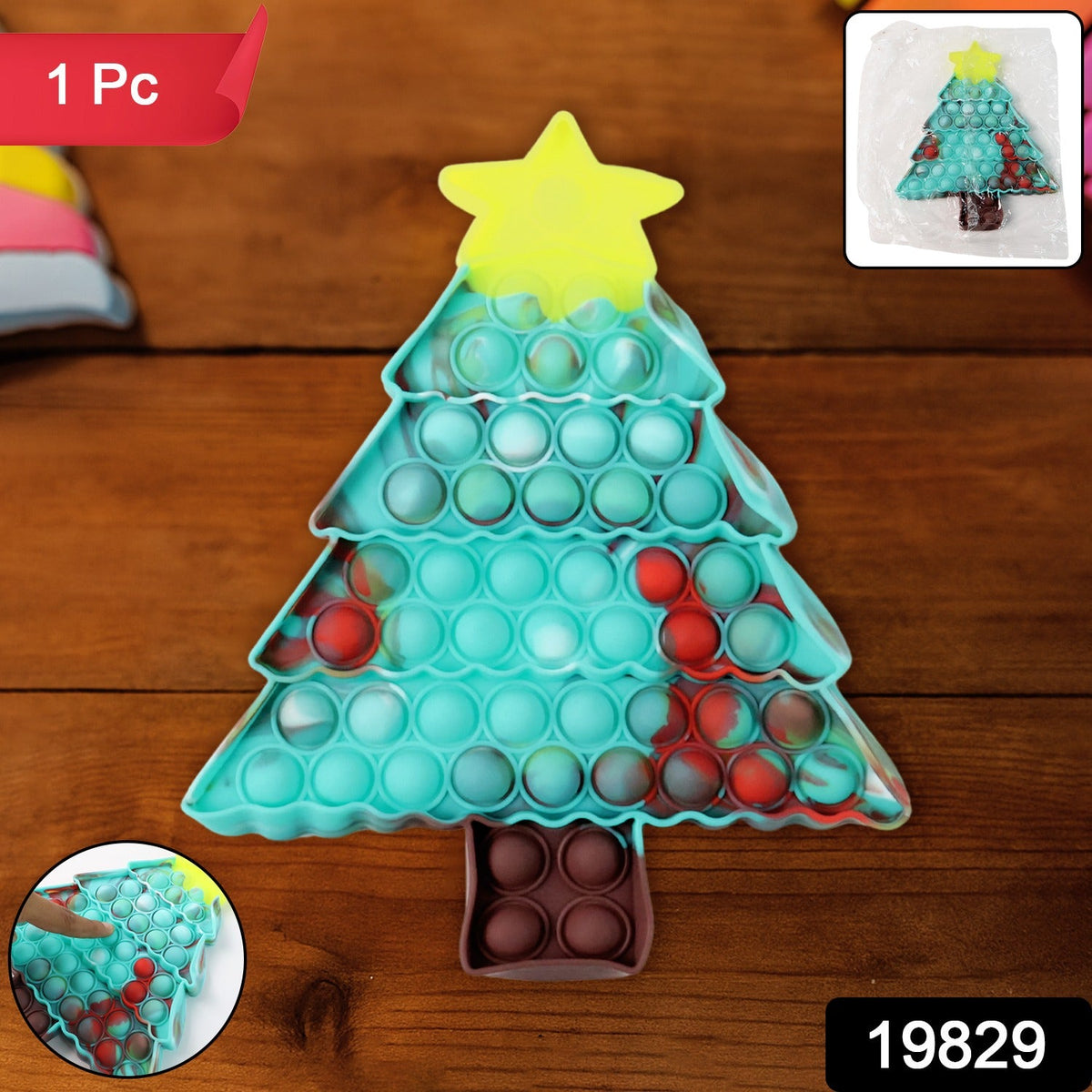 Premium tree shape silicone pop it fidget toy for stress relief Main image