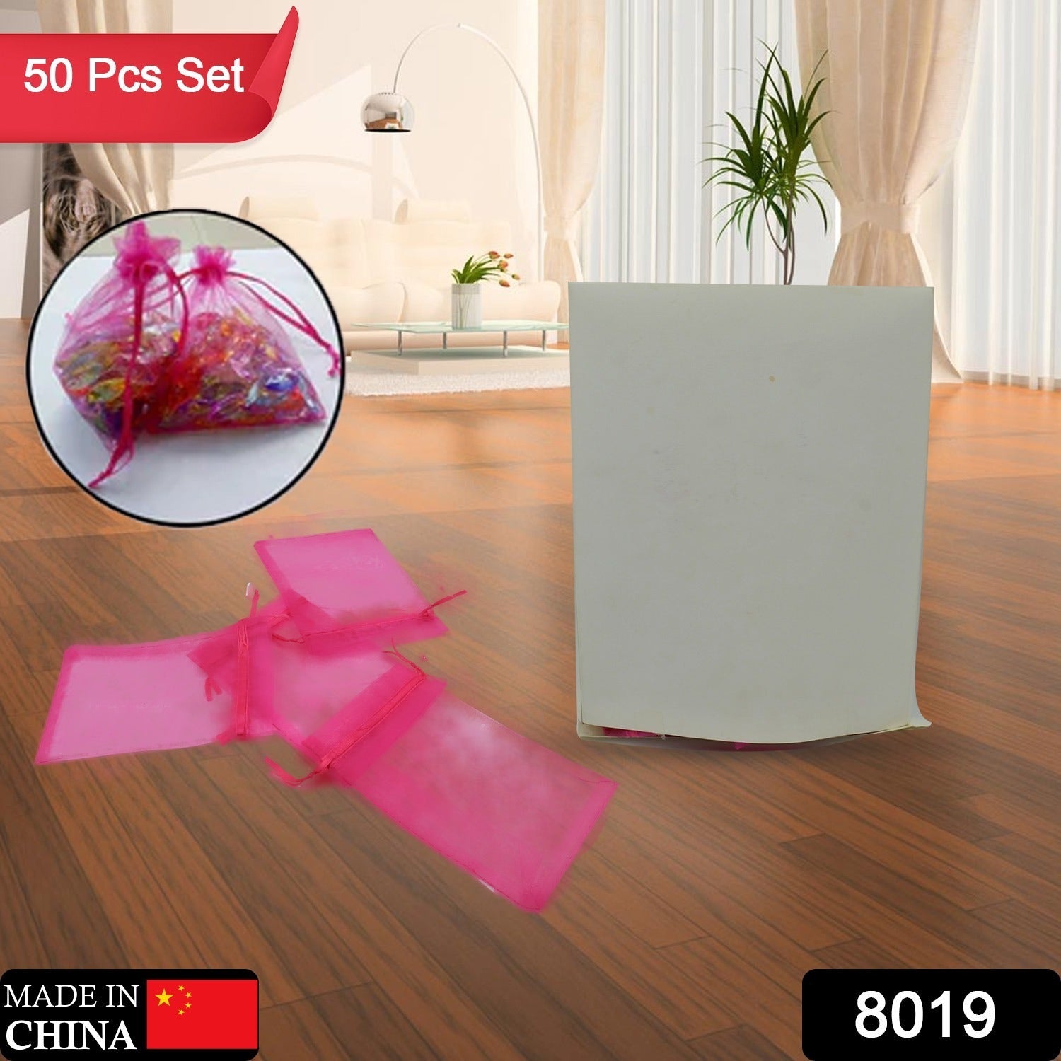 Organza Gift Bags – Drawstring Mesh Pouches for Favors (50 Pcs) | TeddyJoy Secondary image