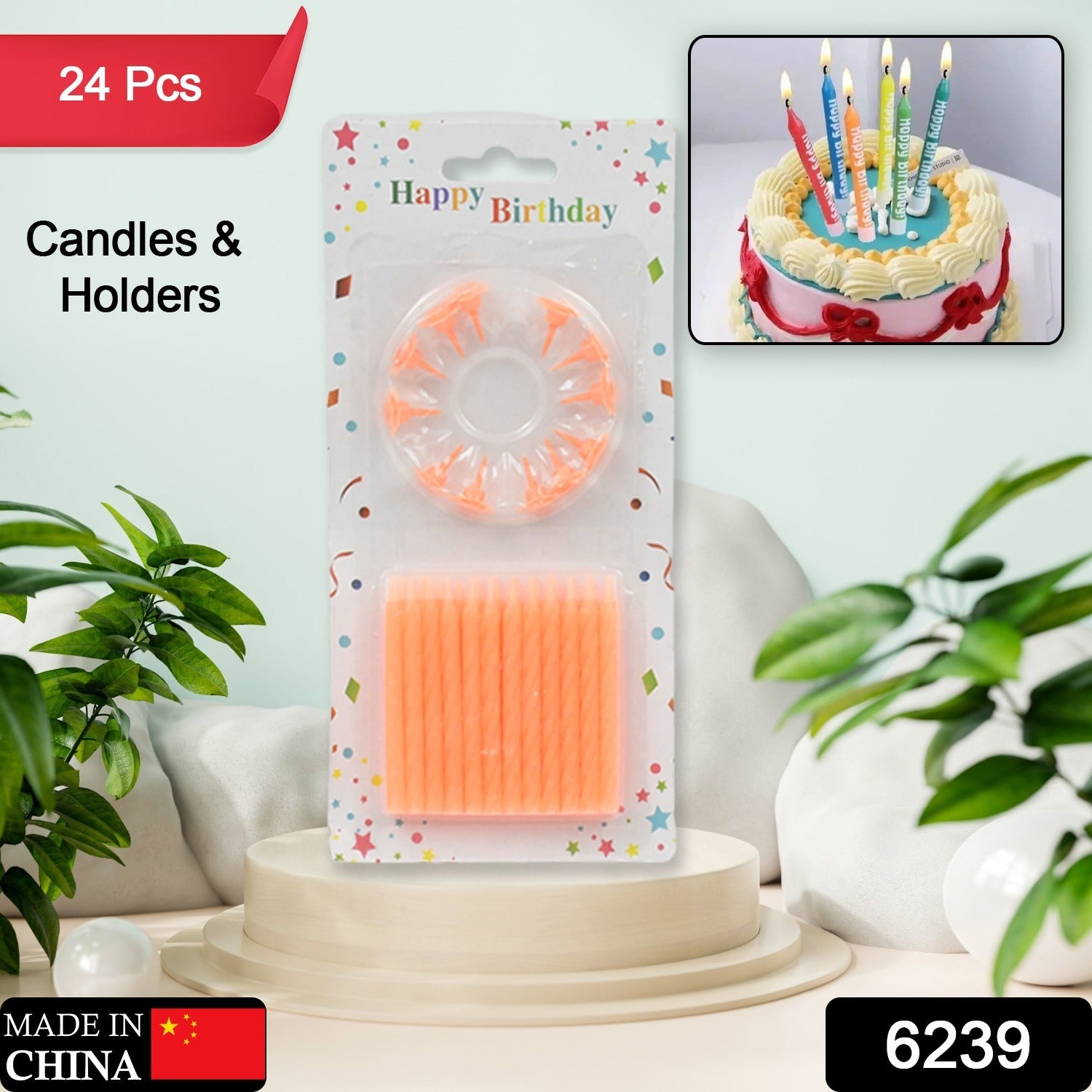 Birthday Party Candles – 24 Multicolor Pack | Styleva Secondary image