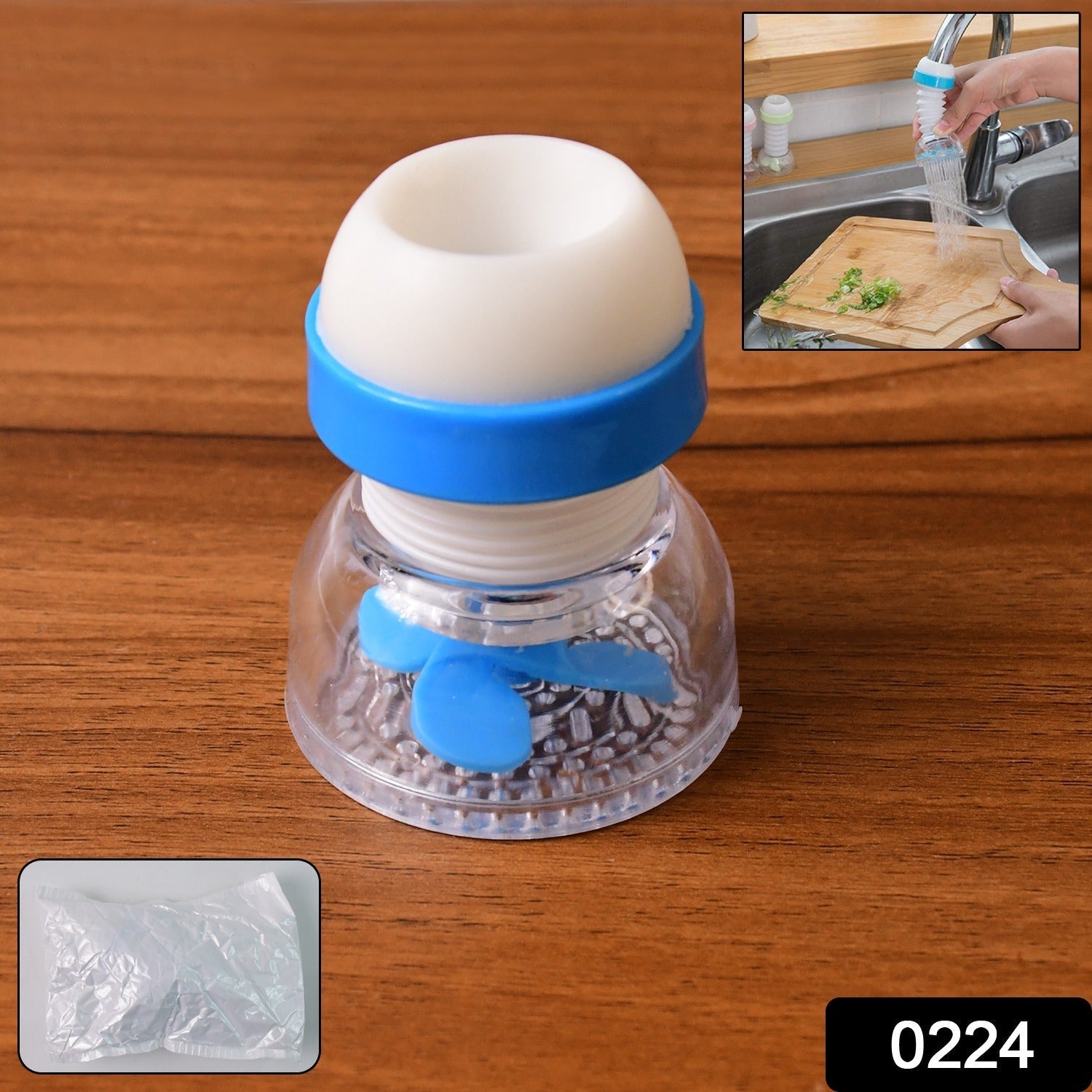 Adjustable Kitchen Sink Tap Water Filter – Splash Guard & Rotating Sprayer Secondary image
