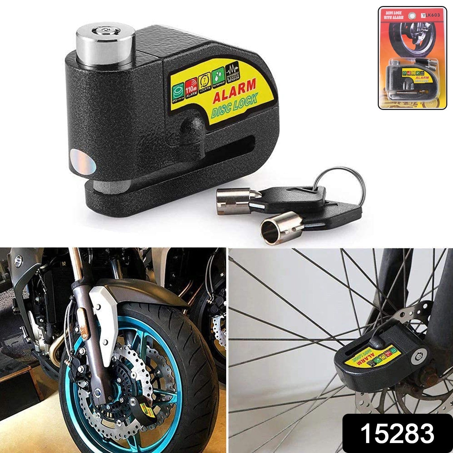 Alarm Disc Lock – Motorbike Anti-Theft with 110dB Siren Secondary image