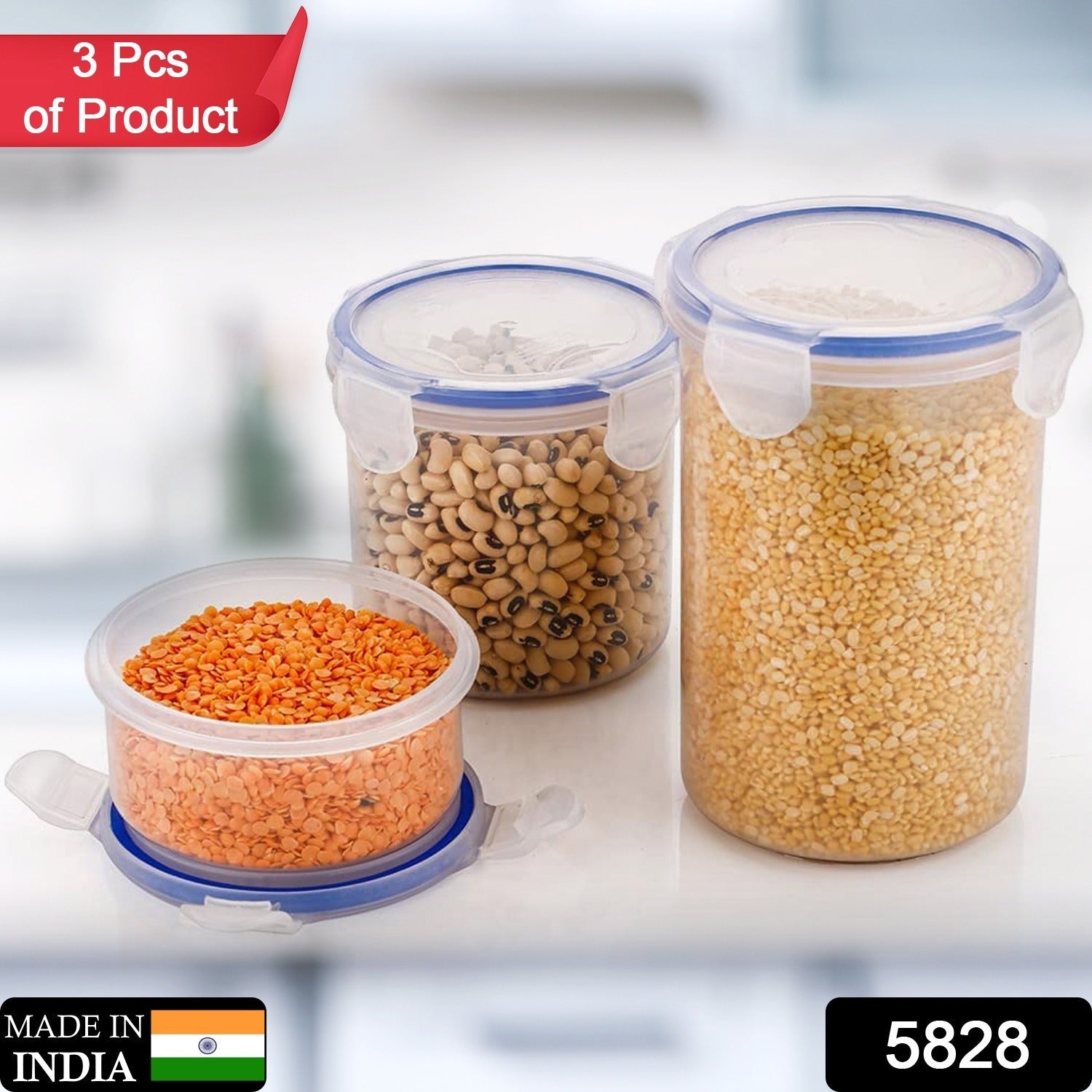 Airtight Food Storage Containers – 3 Pc Set | Organivo Secondary image