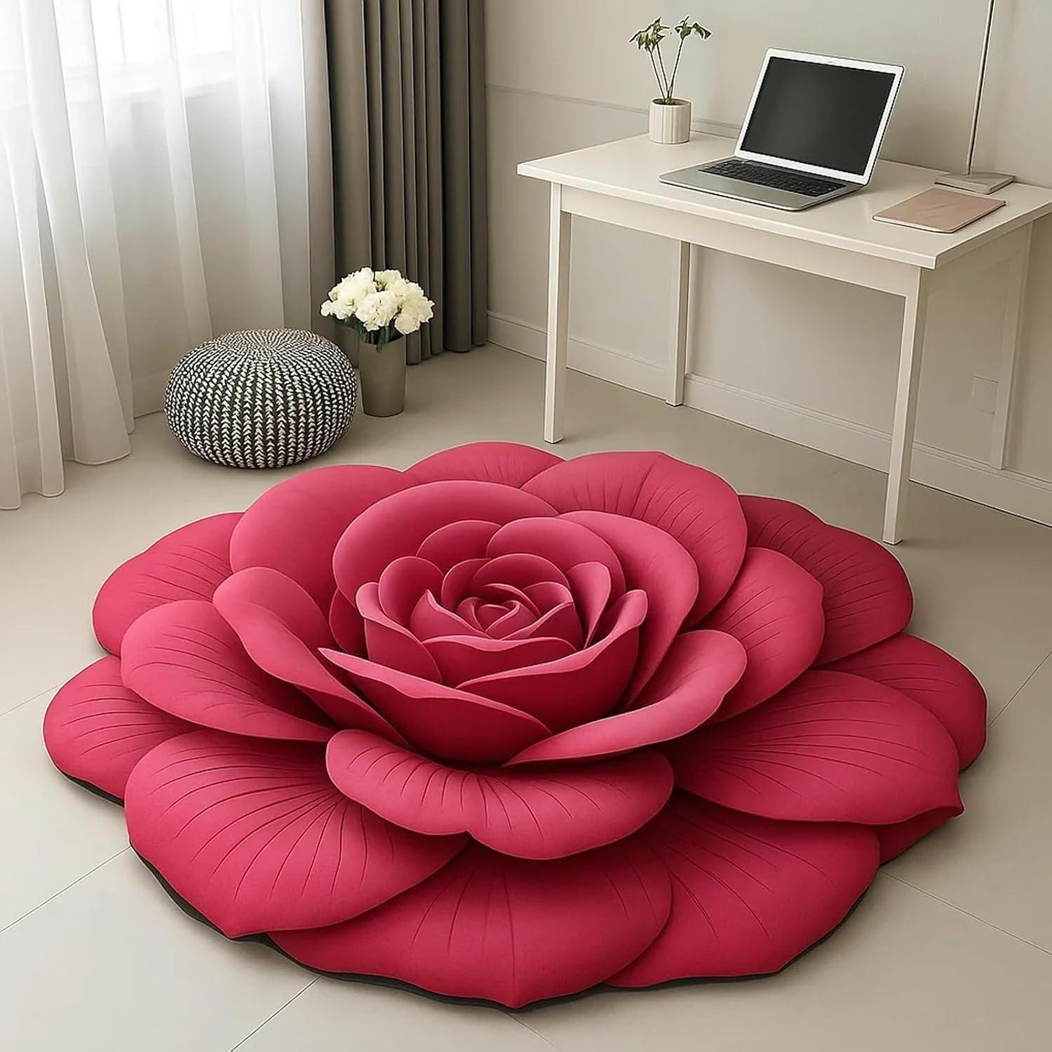 3D Flower Design Floor Mat, Quick Dry Non Slip Secondary image