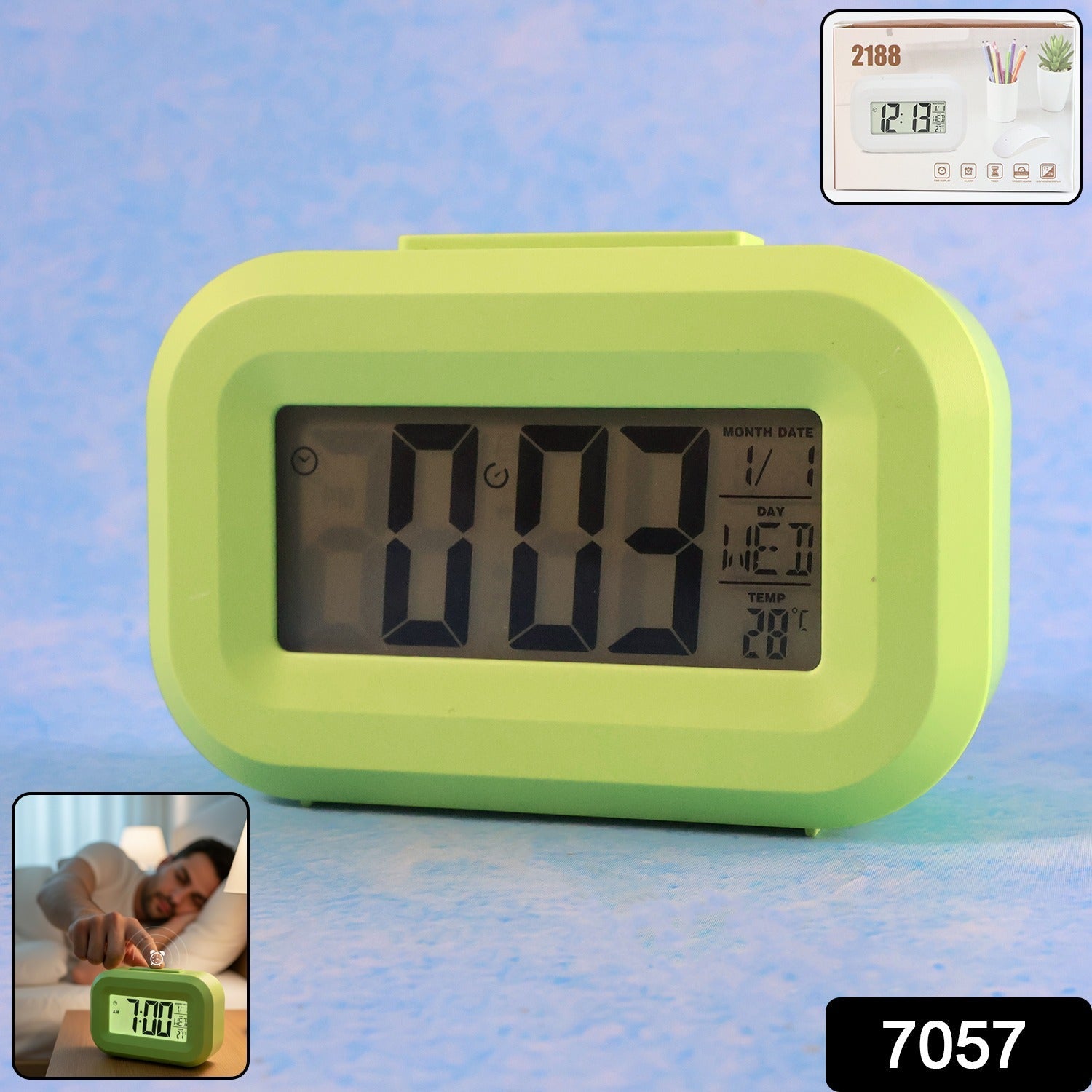 Digital Alarm Clock – Clear Display with Date & Temperature Secondary image