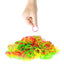 Vibrant multicolor rubber bands ideal for office, home, and school organization.