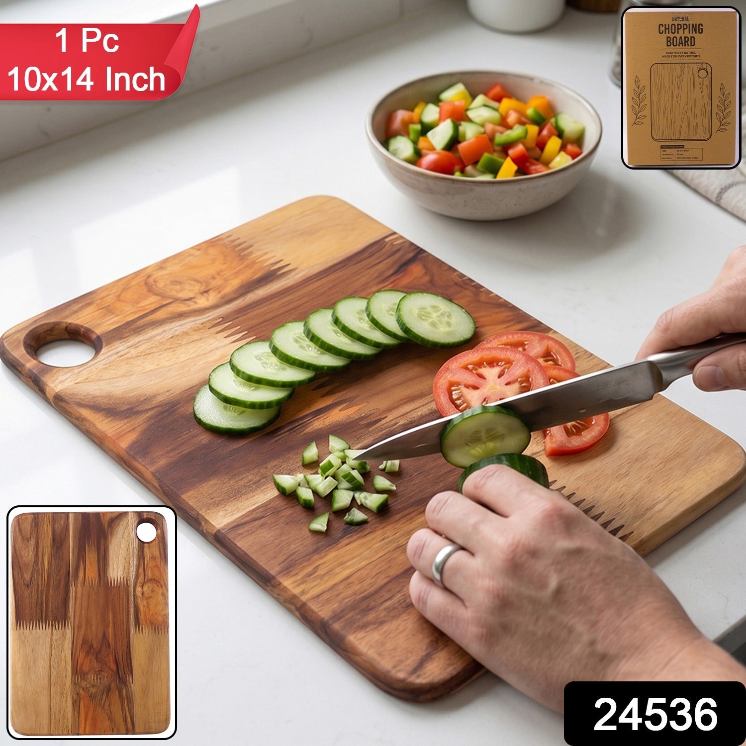 Wooden Chopping Board and Cutting Board for Kitchen 10 x 14 Inch (1... Secondary image