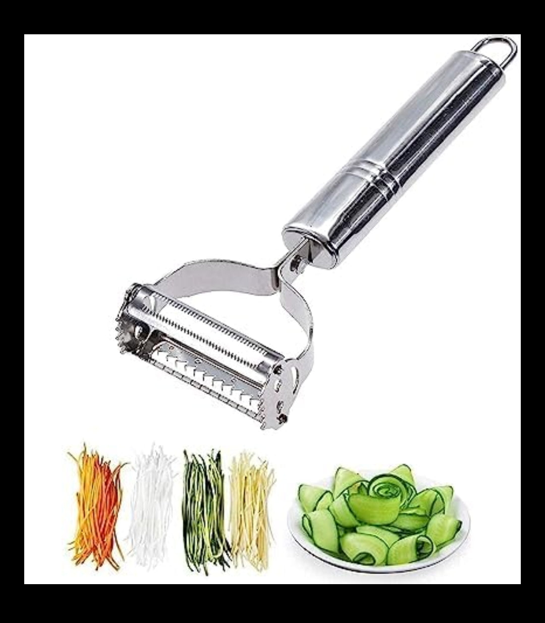 2 in 1 Stainless Steel Julienne Vegetable Peeler Secondary image