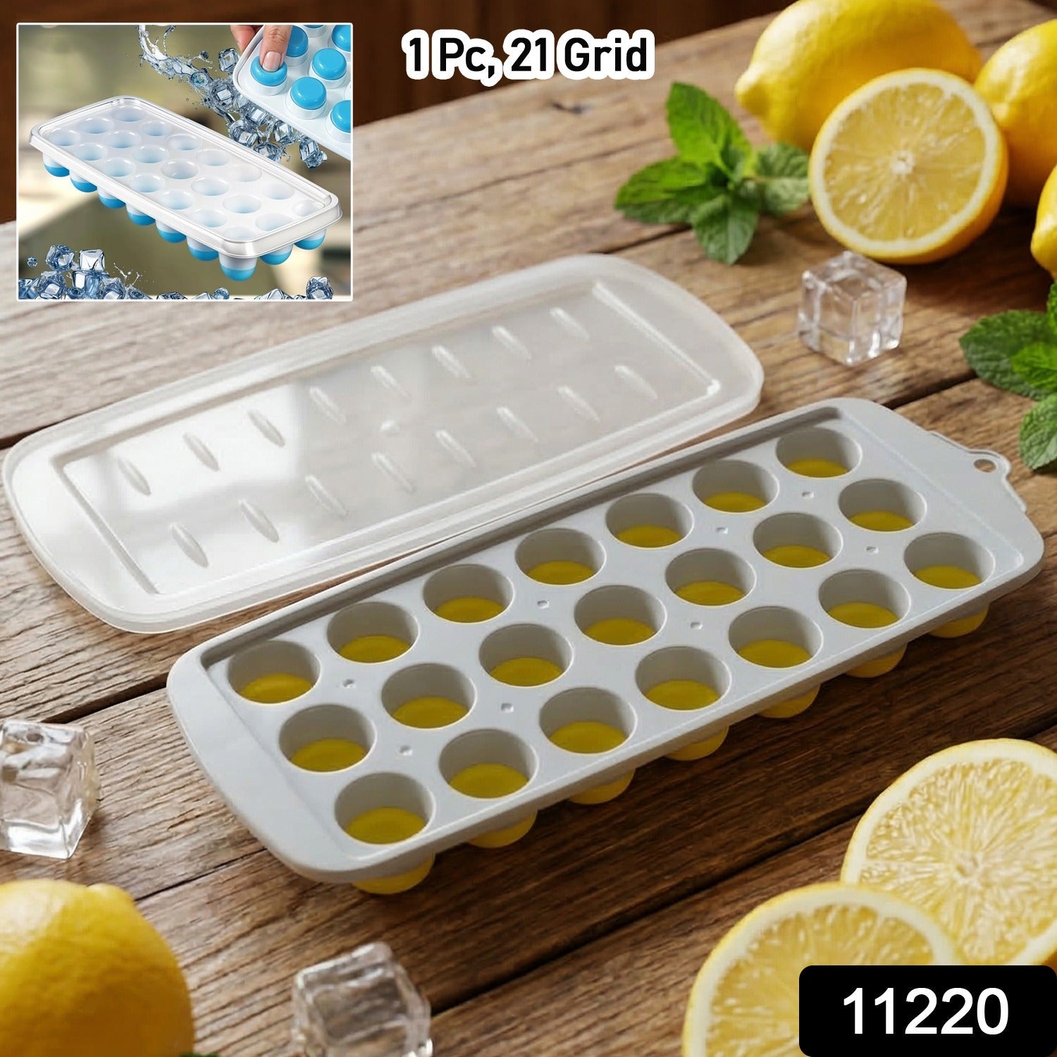 Round Ball Ice Cube Tray with Lid – Creates Elegant Ice Spheres Secondary image
