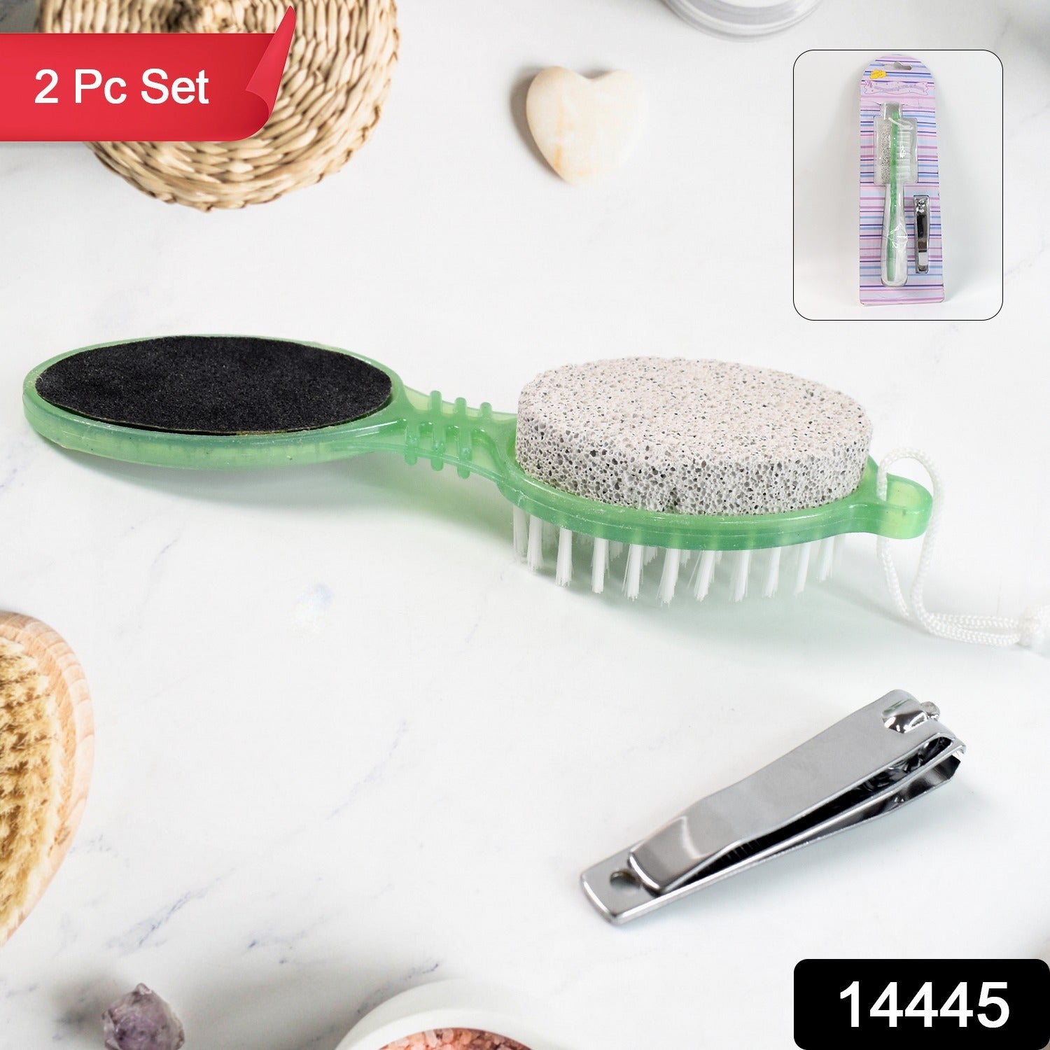 Pedicure Tool – 5-in-1 Foot Scrubber with Nail Cutter for Smooth Feet Secondary image