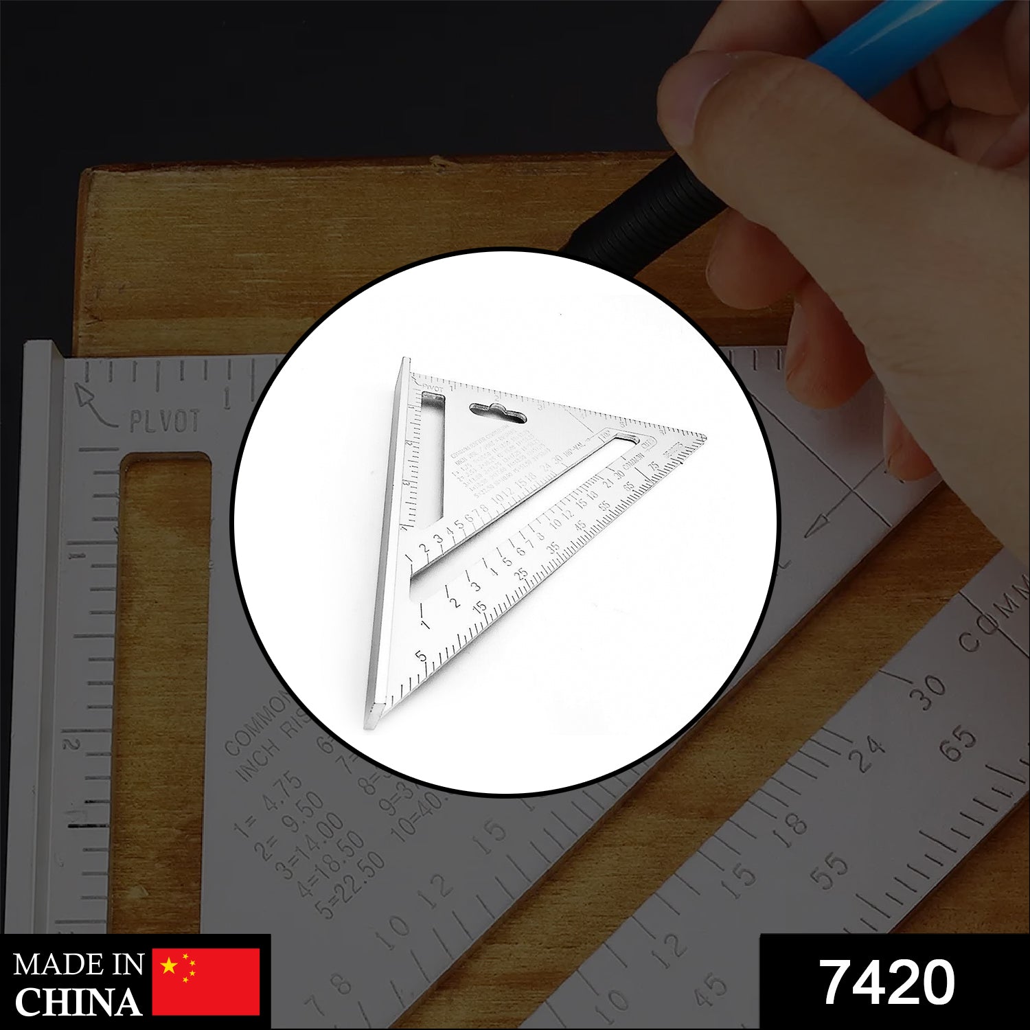 Rafter Square – 7-inch Aluminium Alloy Precision Tool | BoltForce Secondary image