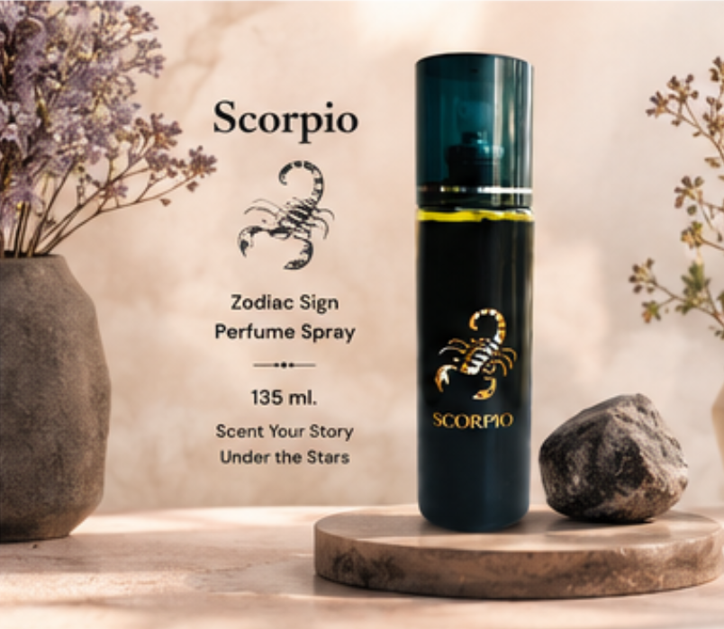 Zodiac Signs Scorpio liquid body Spray for men women ( 135 ML ) Secondary image