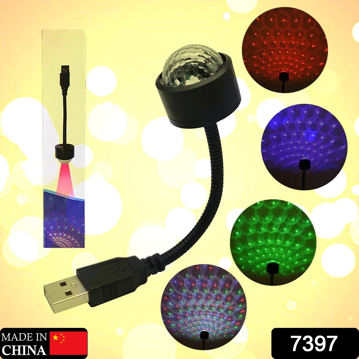 USB Star Projector – Dual Mode Disco Light for Car & Home | Styleva Secondary image