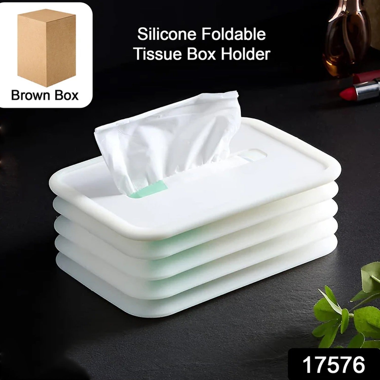 Silicone Tissue Holder – Foldable & Stylish for Home & Office Secondary image