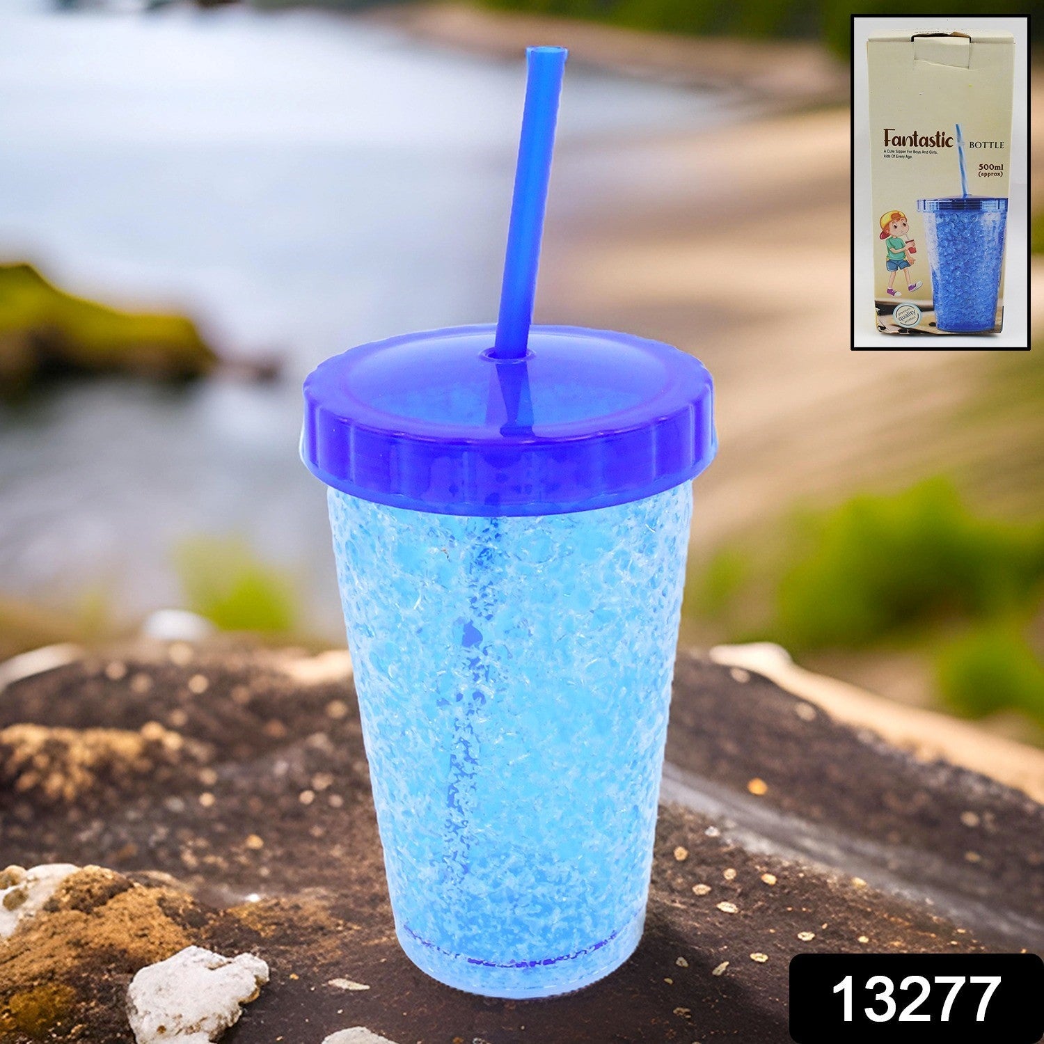 Reusable Sipper Tumbler – 500ml with Lid & Straw | Indo Glow Secondary image