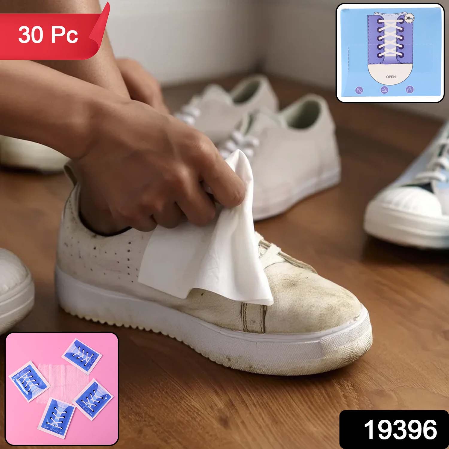 Shoe Cleaning Wipes – Portable 30-Pack for Effortless Shoe Care Secondary image