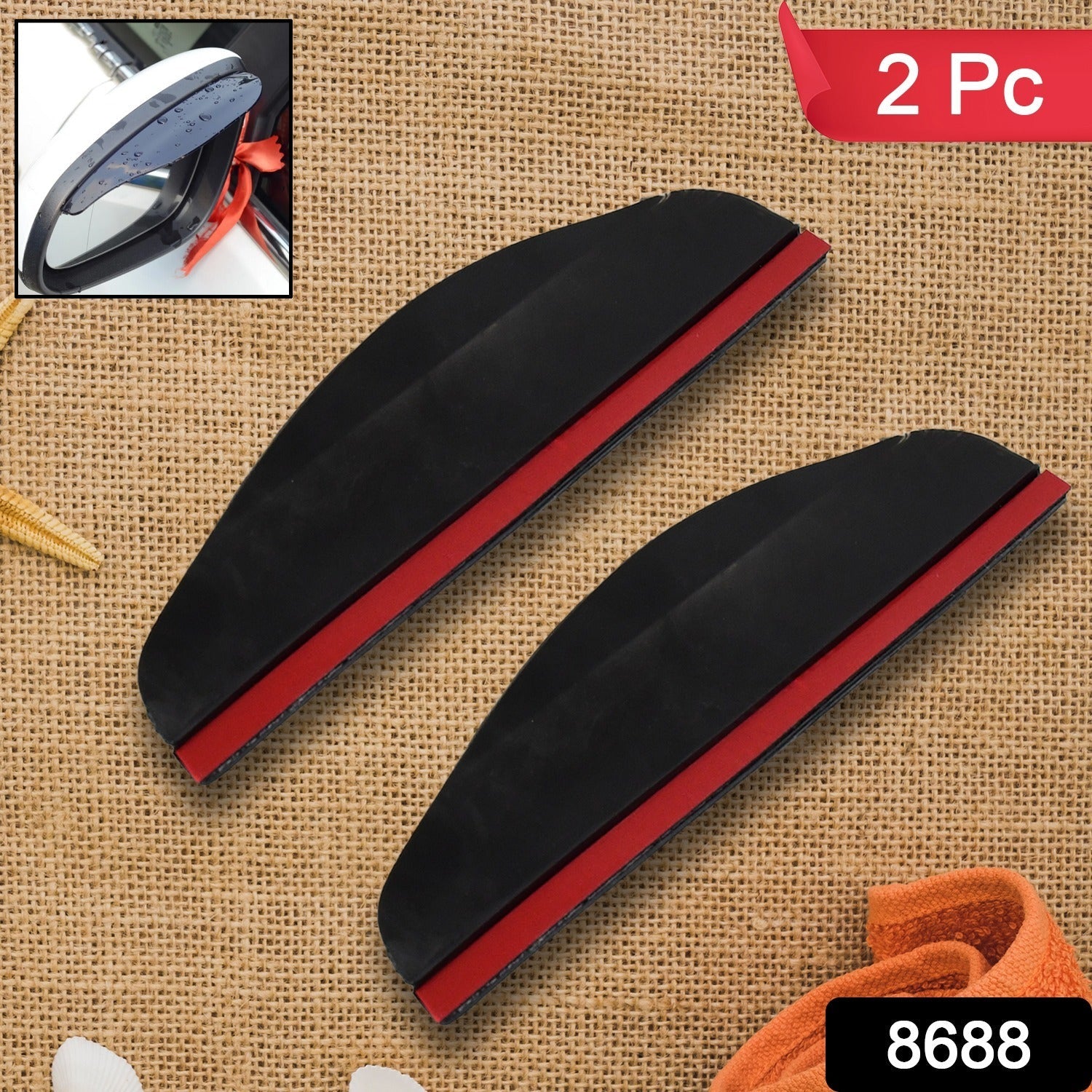 Car Mirror Rain Protector – Waterproof PVC Cover | Velvet Wheels Secondary image