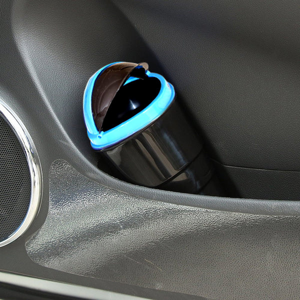 Multicolor plastic car dustbin with a spring lid, designed for easy trash disposal. Main image