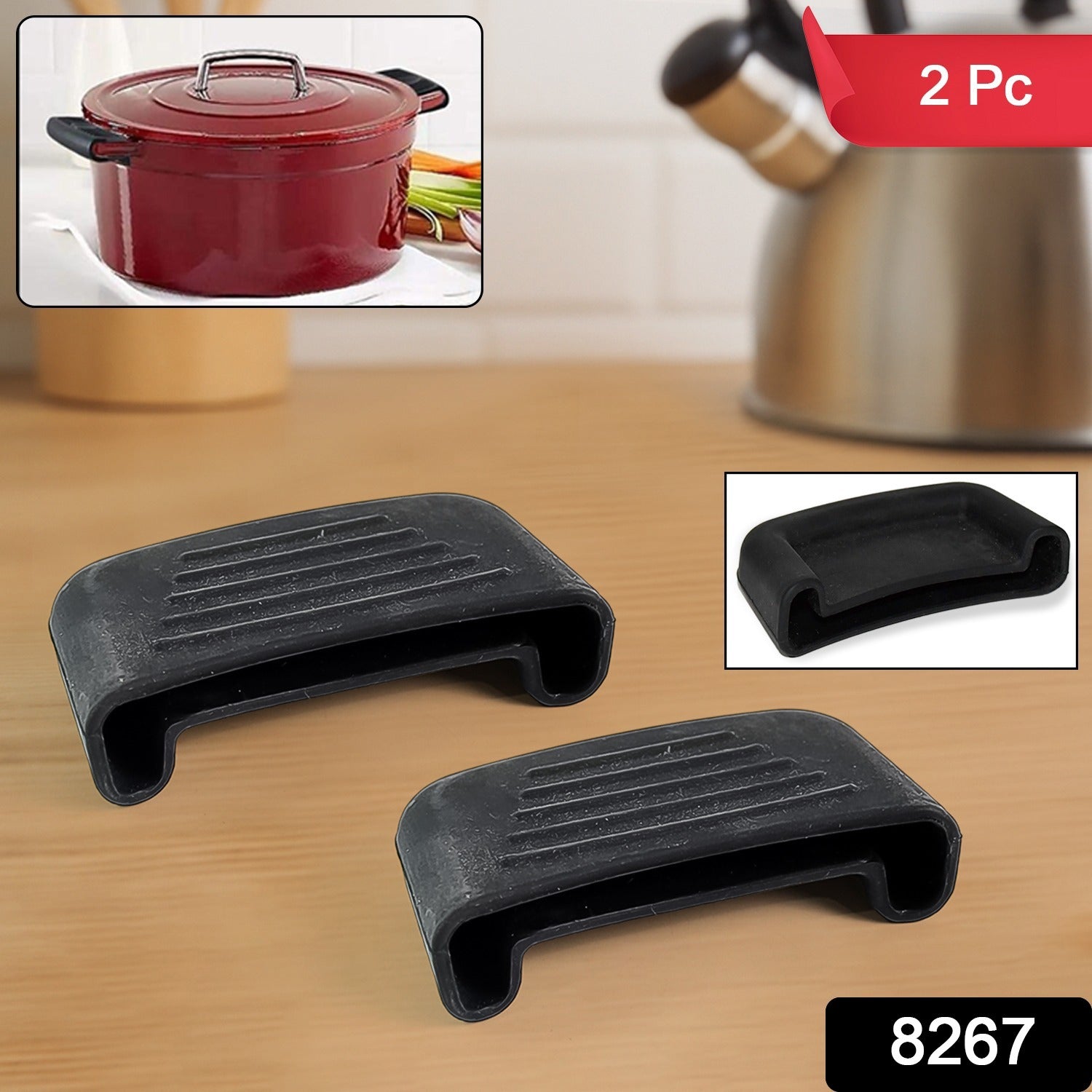 Silicone Pot Handle Sleeve – Heat Resistant & Anti-Slip Grip (2 Pc) Secondary image