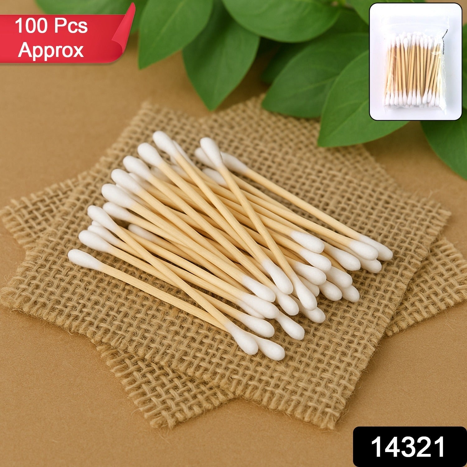 Wooden Cotton Ear Buds – Eco-Friendly, Soft & Biodegradable Secondary image