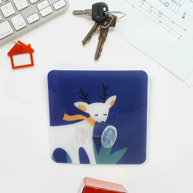 Cartoon Animal Door Stopper Set – Cute Wall Protector & Door Handle Guard for Home