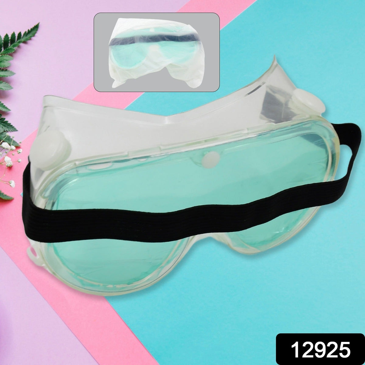 Front view of Technic Eye Safety Goggles with clear impact-resistant lens. Main image