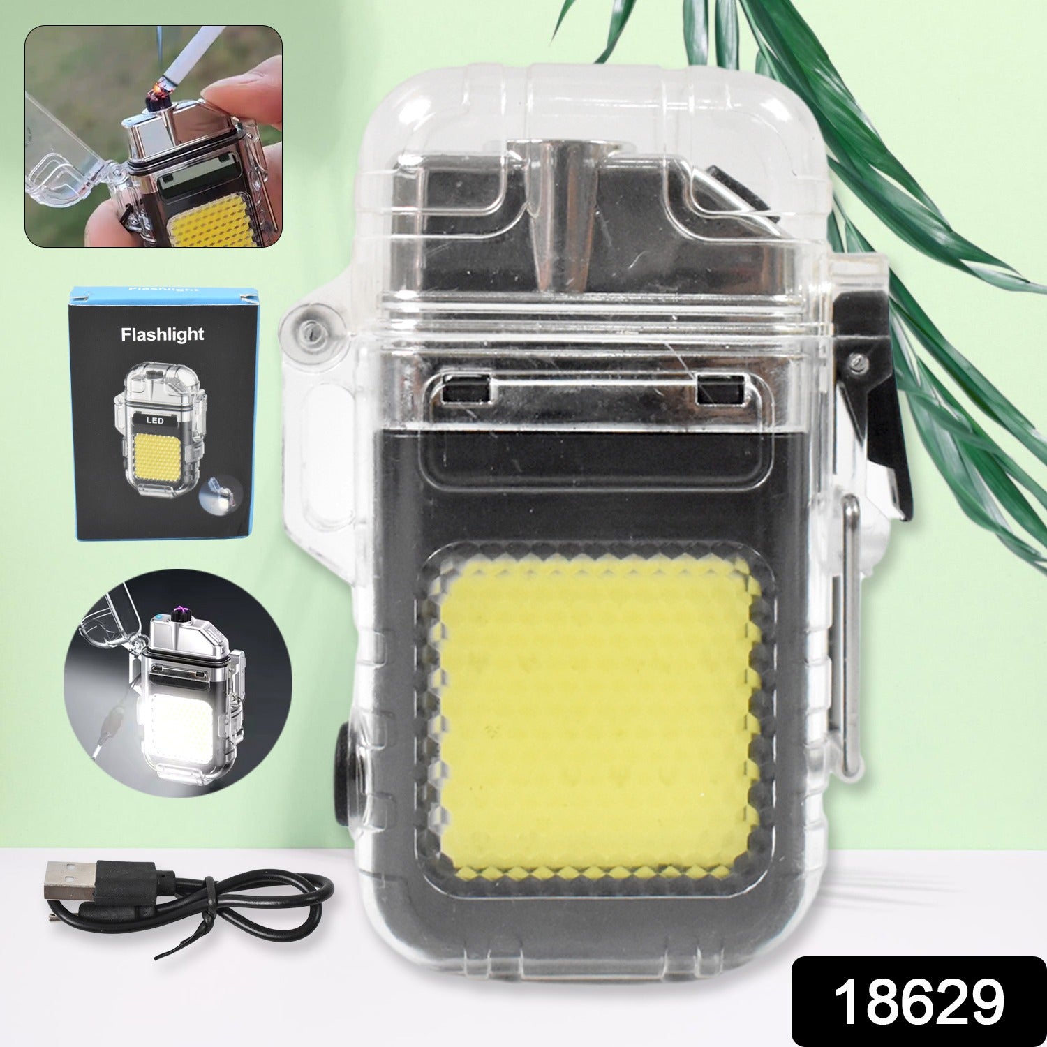 Electric Lighter Flashlight – USB Rechargeable 3-Mode COB | Indo Glow Secondary image
