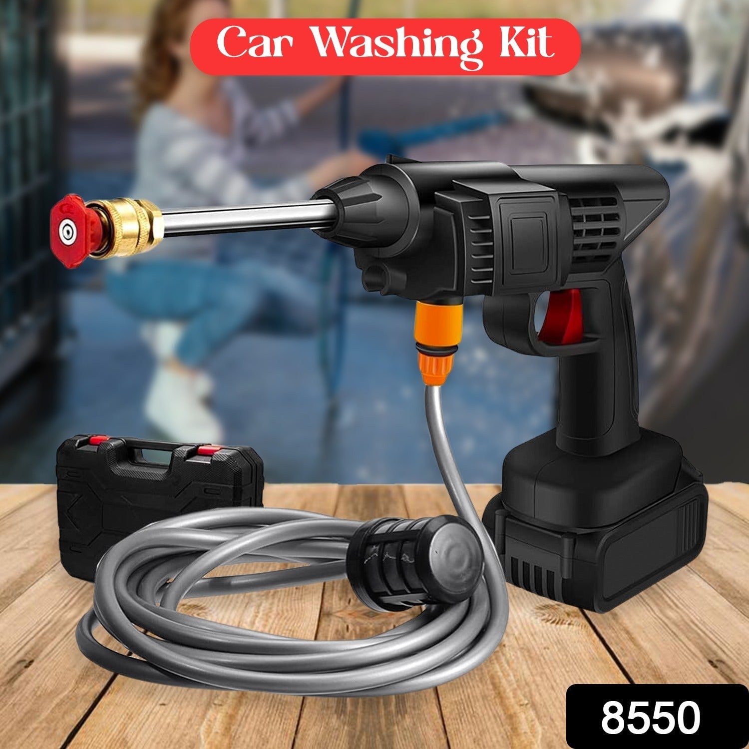 Cordless Car Pressure Washer – 48V Portable Cleaning Kit | Velvet Wheels Secondary image