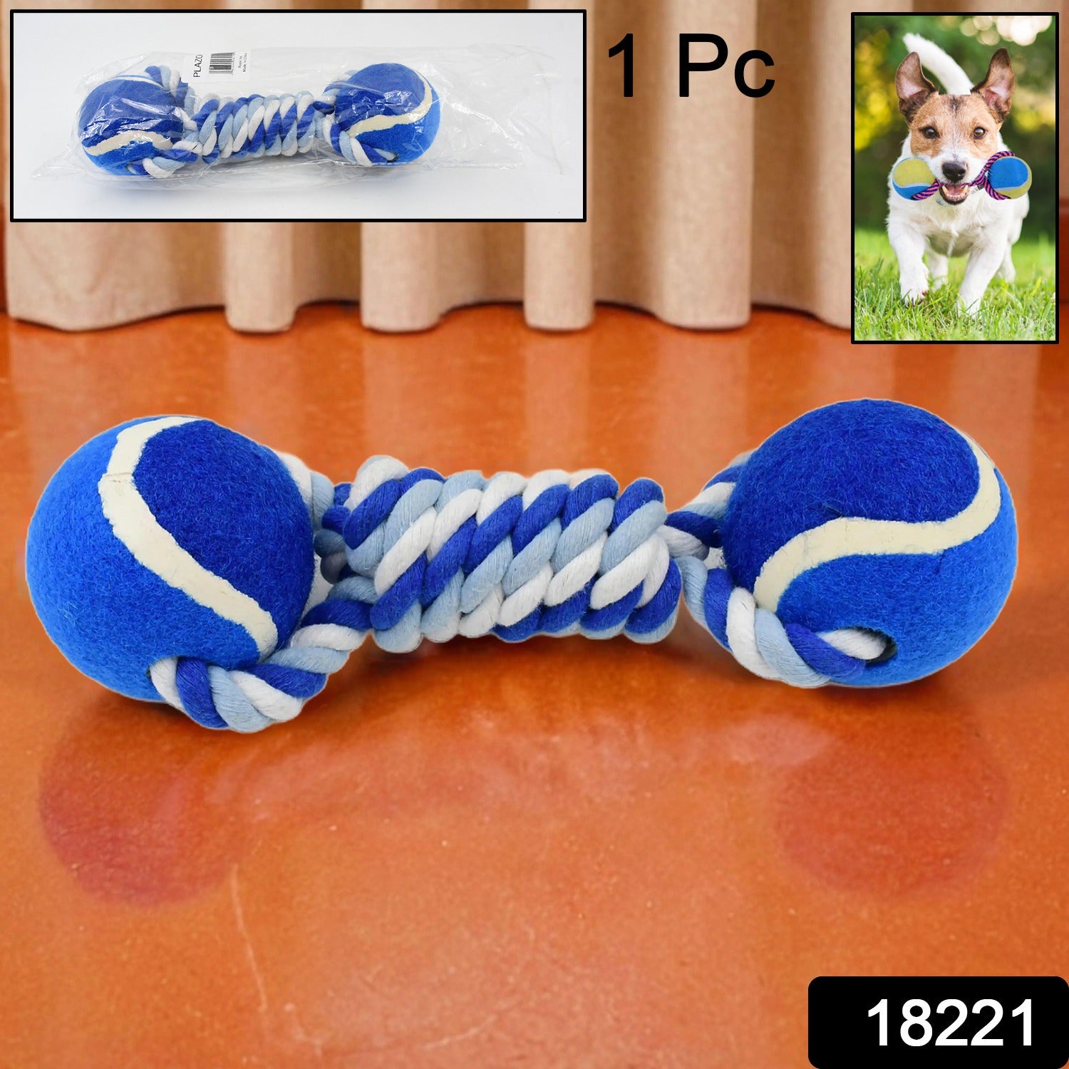 Cotton Rope Dog Toy – Interactive Chew Ball for Pets | Dollamis Secondary image