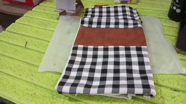 Versatile faux leather and cotton blend pillow cover adding comfort.