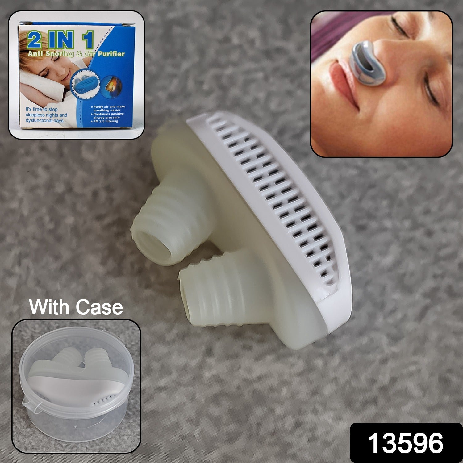 Anti-Snoring Nose Clip – 2-in-1 Air Purifier Device | Velvet Wheels Secondary image
