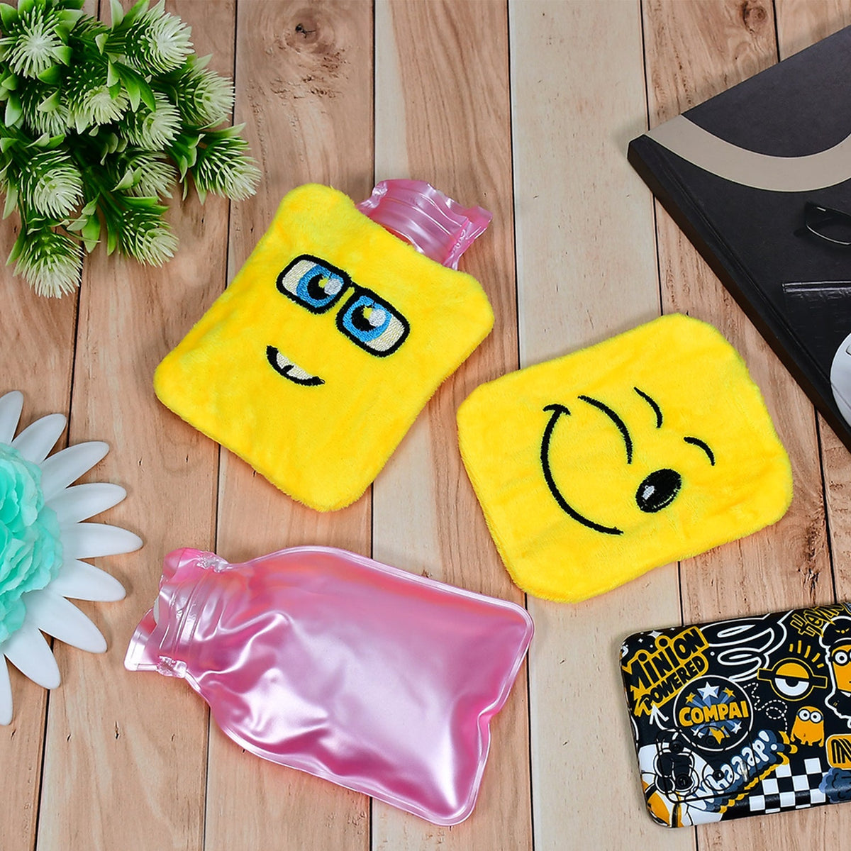 Adorable emoji hot water bag, perfect for soothing aches and pains. Main image