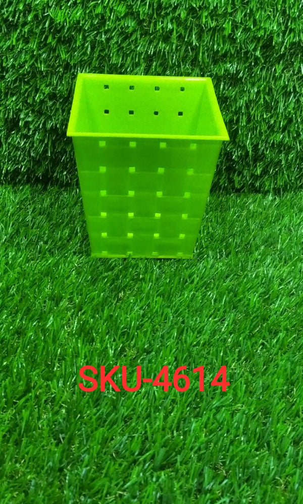 Stylish Indo Glow dotted square railing planter designed for urban balcony gardens.