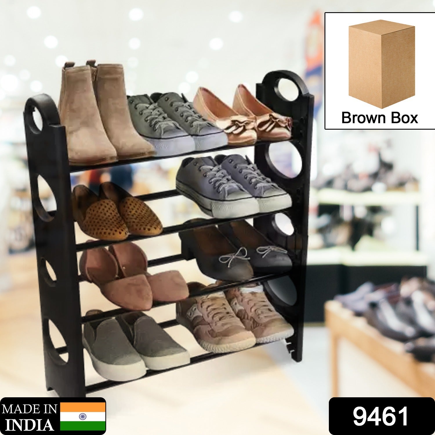 Shoe Rack 4-Tier – Space-Saving Footwear Organizer | Indo Glow Secondary image