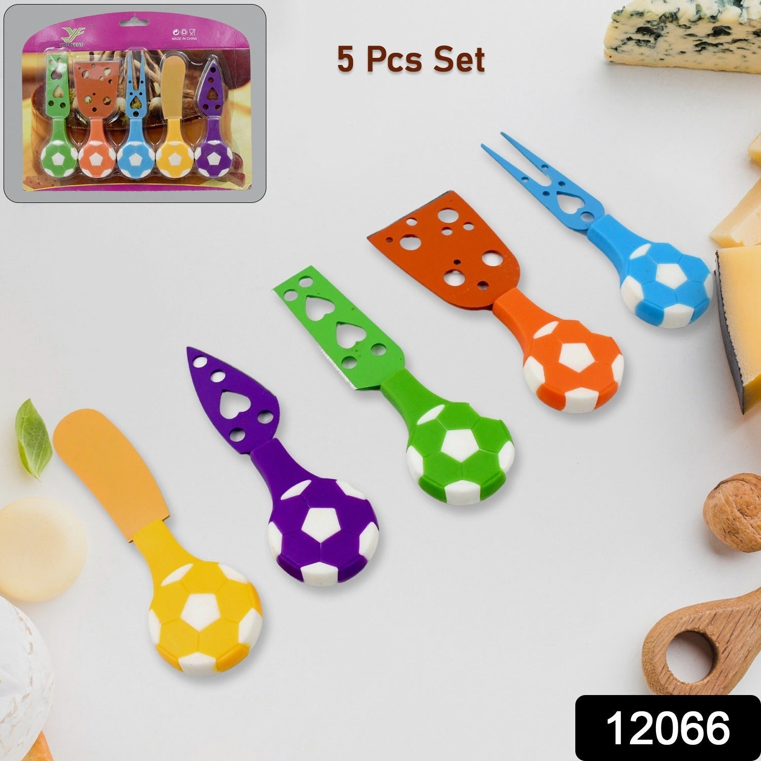 Cheese Knife Set – Stainless Steel Football Theme (5 Pcs) | Indo Glow Secondary image