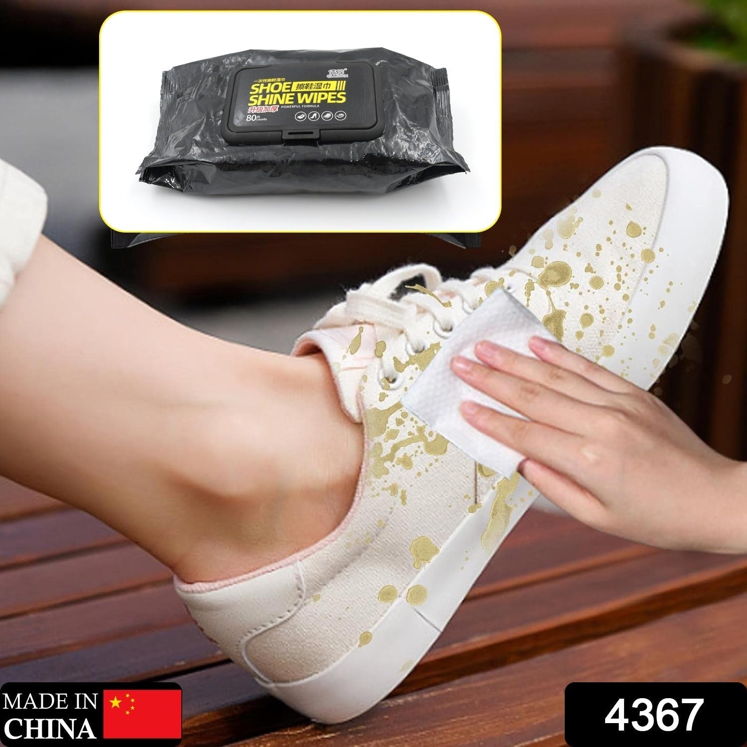 Shoe Cleaning Wet Wipes – 80 Pack Travel Friendly | Velvet Wipe Secondary image