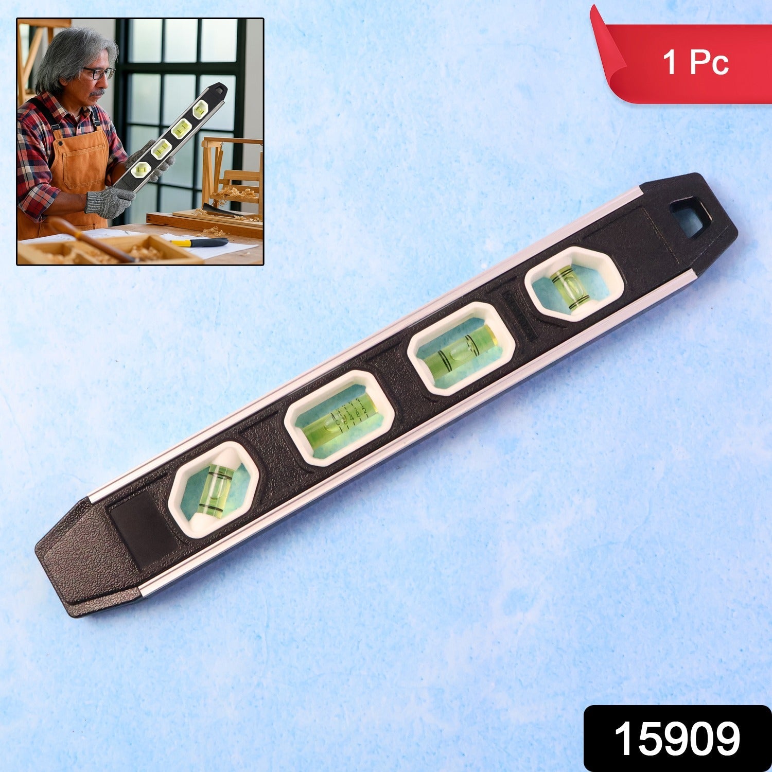 Aluminum Spirit Level – Precise 3-Bubble Measuring Tool Secondary image